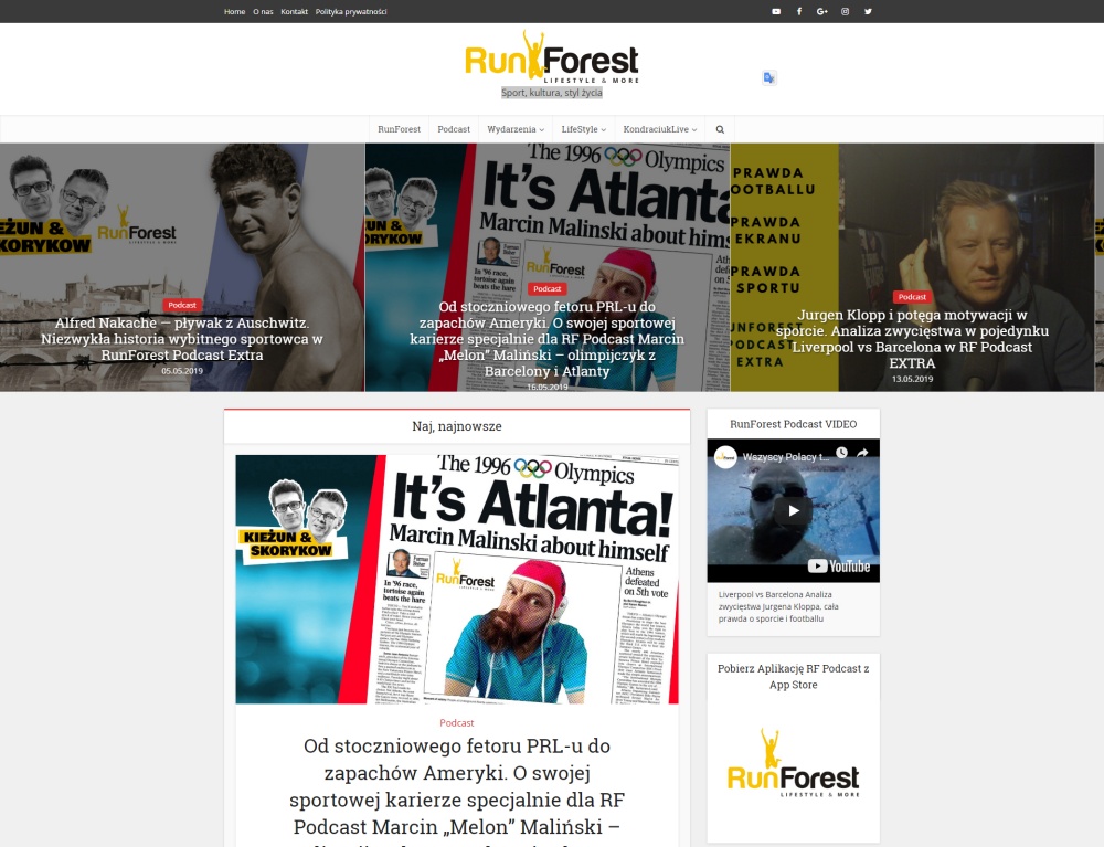 RunForest blog, podcast na WordpPressie