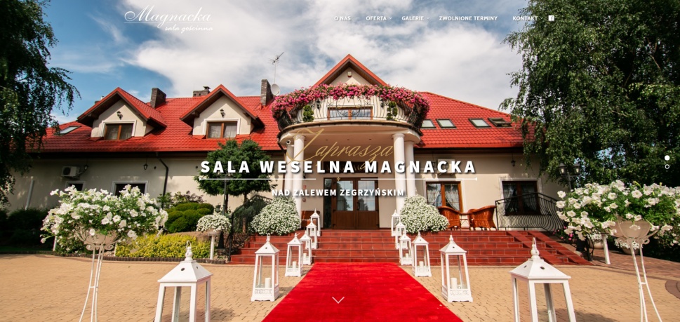 Sala weselna Magnacka-strona na wordpress